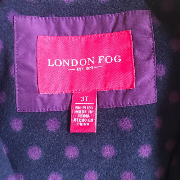 Toddler Girls Peacoat Hooded Rain Jacket - Picture 3 of 5